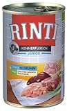 Rinti Pur Kennerfleisch Junior Huhn für Hunde, 24er Pack (24 x 400 g)