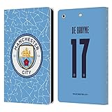 Head Case Designs Offizielle Zugelassen Man City FC Kevin De Bruyne 2020/21 Spieler Home Kit Gruppe 1 Leder Brieftaschen Handyhülle Hülle Huelle kompatibel mit Apple iPad Mini 1 / Mini 2 / Mini 3