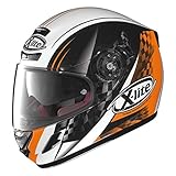 X-Lite X-702 GT Racy Integralhelm, Farbe Weiss-schwarz-orange, Größe L (59/60)