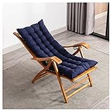 DUNAKE Liegestuhl Holz, Lounge Chair Outdoor, Liegestuhl, Holz Mid Century Modern Chair Liege Verstellbare 5-Positionen Klappbare Chaiselongue Mit Kissentasche Sessel Für Beach Y