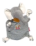 SIGIKID 39378 Schnuffeltuch Elefant Kuscheltuch Mädchen und Jungen Babyspielzeug empfohlen ab Geburt grau/b