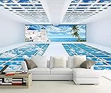 XHXI Erweiterter Raum Asuka Sea Castle für Zuhause Schlafzimmer Wohnzimmer Tapete verwendet Wandbild fototapete 3d Tapete effekt Vlies wandbild Schlafzimmer-400cm×280
