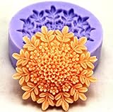 Silikonformen, Mini-Silikonformen für Kuchendekoration, Seife, Fondant, Zucker, Schokolade, Mini-Blumenform, Zucker, Süßigkeiten, Küche, 38 mm x 38 mm x 15