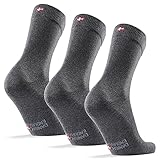 DANISH ENDURANCE Baumwollsocken 3 Paare (Grau, EU 43-47)