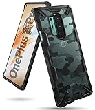 Ringke Fusion-X Kompatibel mit OnePlus 8 Pro Hülle, Doppelte Hybrid Schutz vor Militär Muster Rückseite mit Ketten Loch - Camo Black Schw