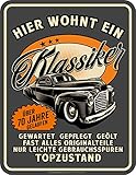 RAHMENLOS Deko Blechschild als Geschenk zum 70. Geburtstag - Ich Bin Nicht alt-Ich Bin EIN Klassik