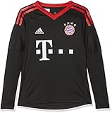 adidas Kinder FC Bayern Torwart Heim Langarm-Trikot, Black/FCB True Red/White, 176