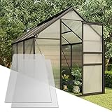Gewächshausplatten 2 STK. Polycarbonat (PC) Doppelstegplatte Hohlkammerplatte Hohlkammerstegplatten 6mm, UV resistent PC Platten für Gewächshaus Garten Treibhaus Ersatzplatten 150 x 65