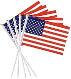FENGLISUSU Amerikanische Flagge USA Hand Hold Small Mini Stick Flaggen Dekorationen US 4. Juli Flaggen für Party Olympische Festival Paraden Parties Dekor (Color : 300PACK)