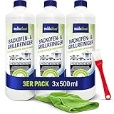 Backofenreiniger Gel mit Pinsel 3x 500ml - gegen Verkrustungen & eingeb