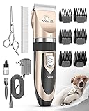 oneisall Hundeschermaschine Leise Profi Hund Katze Tierhaarschneidemaschine haartrimmer hundetrimmer Tierhaarschneider Schnurlosen Elektrische Haarschneider Dog Grooming Clipp