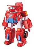SUPER WINGS – VERWANDELBARES ROBOTERFAHRZEUG 'JETTS ROBO RIG' 18 cm + 1 FIGUR 5 cm – Wagen und Spielflugzeug Transform-a-Bots aus der Zeichentrickserie Super Wings – Spielzeug für Kinder ab 3 J