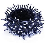 Weihnachtsdeko Lichterkette Innen, BrizLabs 10M 100 LED Tannenbaum Lichterketten Außen Kaltweiß Wasserdicht 8 Modi Außenbeleuchtung für Baum Outdoor Hochzeit Garten Balkon Fenster Party Dek