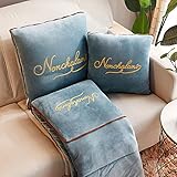 KLily Kristallvlies-Wurfkissen Und Steppdecke Mit Doppeltem Verwendungszweck Winterverdickung Büro Mittagspause Decke Sofakissen Maschinenwaschbar Vier Jahreszeiten Universal-Steppkissen 2 In 1