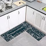 SunYe Schwarzer Teppich Rechteckig Dicke Anti-Rutsch-Absorbierende Bodenmatte Küchenteppich Geeignet Für Restaurant Küche H