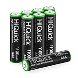 HiQuick Micro AAA Akku NI-MH 1100mAh Wiederaufladbar Batterien, 1,200 Zyklen akkus, geringe Selbstentladung 1.2V AAA Batterien, 8er Pack