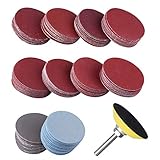 Schleifscheiben Pad Kit, 2 Zoll 100PCS Sandscheibenkissenabdeckung 1/4 Zoll Schaftbohrschleifer Schleifwerkzeug Sandscheibenkissenabdeckung