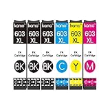 Kamo 603XL Patronen Multipack Kompatibel mit Epson 603 603XL Druckerpatronen, Expression Home XP-2100 XP-2105 XP-3100 XP-3105 XP-4100 XP-4105, Workforce WF-2810 WF-2830 WF-2835 WF-2850