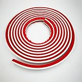 ZEYUE Flexible selbstklebende PVC-Viertelkreis-Zierleiste, 4,88 m, für Zuhause, Wand, Innenecke, Deco-Kunststoff, Sockelleiste, Fugenleiste, Laminatboden, Abschälen und Aufkleben, weiß, 2720