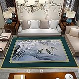 Teppich,Retro Lila Raute Ripple Muster Kelim Tribal Ethnic Extra Large Indoor Bedruckter Bodenteppich Rutschfeste Waschbare Teppiche Für Wohnkultur Schlafzimmer Wohnzimmer Bodenmatte,140X200Cm eleg