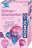 Kosmos 657758 Glitzer-Diamanten, funkelnde Schmuck-Anhänger erstellen und gestalten, mit Gießformen, Schmuckbändern, Glitzer, Granulat in 3 Farben, Experimentierset für Kinder von 8 - 12 J