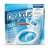 DRAXUS 30x Spülkasten Tabs I Wasserkastenwürfel für den Spülkasten im Vorratspack I WC Tabs färben das Wasser blau I Sorgen für Frische und Sauberk