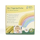 GRÜNSPECHT Naturprodukte 691-00 Bio-Fingermalfarbe gelb, rot, blau, grün, mehrfarbig, 500 g