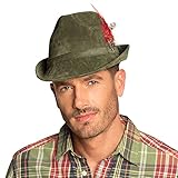 Boland 54285 - Hut Jagdmeister mit Edelweiß, Grün, Jäger, Trachtenhut, Oktoberfest, Mottoparty,
