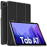 IVSOTEC Hülle für Samsung Galaxy Tab A7, Hochwertiges PU Leder mit Standfunktion, Auto Schlaf/Wach Funktion, Modische und Praktische Schutzhülle für Samsung Galaxy Tab A7 10.4 Zoll 2020, Schw