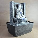 Zen Light scfrb1 Zimmerbrunnen Mauer Buddha Gebet Dunkelgrau/Schwarz 20 x 15 x 26 