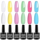 Lagunamoon 6 Farben Gel-Nagellack UV LED Soak Off Lack Maniküre Art Geschenkset Collection 8