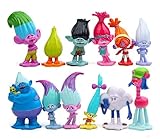 Trolls, 12 pcs Spielset mit Poppy, Kuchendekorationen Troll Figuren Actionfig