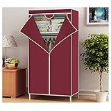 guoqunshop kleiderschrank Schlafzimmer Tragbare Kleiderschrank Kleiderschrank Reißverschluss Vliesstoffabdeckung Lagerorganisation, 28.6 L X 17,7 W X 59 H Zoll Kleidung Schrank