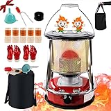 Petroleum Heizung mit Umfallschutz, Tragbarer Effizienter Petroleumofen für InnenräUme, Mobile Heizung Ohne Strom Innen, Leise Petrolium HeizlüFter Camping Zeltheizung Heizstrahler Terrasse, 4.6L