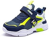 Mitudidi Hallenschuhe 36 Kinder Turnschuhe Jungen Sportschuhe Kinderschuhe Laufschuhe Junge Fitnessschuhe Indoor Schuhe Bequeme Outdoor Mesh Atmungsaktiv Sneaker Wanderschuhe Blau Grü