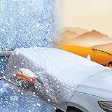 Kompatibel mit Renault Kadjar Arkana Talisman Koleos Winter Auto Scheibenabdeckung Windschutzscheibe Abdeckung Frontscheibe Frostabdeckung Scheibenfrostschutz gegen Schnee EIS F