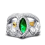 ZiFei Ringe 925 Sterling Silber Aragorn Ringe Von Barahir LOTR Ehering für Männer Film Fan Schmuck,10