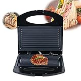 Sandwichmaker Sandwichtoaster Kontaktgrill Tischgrill 750WDoppelseitige Heizung kleine doppelseitige Steakmaschine Kombigerät Antihaftbeschichte Platten mit vielfältigen Funktionen erweiterb