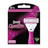 Wilkinson Sword Quattro for Women Rasierklingen für Damen Rasierer, 6 Stück