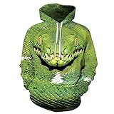 SSBZYES Herren Pullover Hoodie Herren Python Print Pullover Große Größe Sweatshirt Hoodie Paar Kapuzenpullover Langarm Baseball U