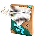 Kalimba Thumb Piano 21 Tasten, Bestcool Schlüssel Kalimba Marimba Hand Guard Design, Ocean World Finger Piano mit Kalimba Songbook und Zubehör, langlebige Musik
