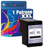 Tito-Express PlatinumSerie 1 Druckerpatrone kompatibel mit HP 301 XL Officejet 2620 2622 4630 Envy 4506 5530 5534 5535 | Black 20ml XXL-Füllmeng