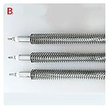 LMNUY Grillzubehör Glatte/Rippenrohr Heizung Luft-Trockenheizrohr 220V für Lastbankofen Trockner Heizelement Teile Gerade Typ 500 /600mm Backofen Herd Backelement (Color : B, Größe : 600mm 600W)