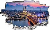 Köln Stadt Deutschland City Dom Wandtattoo Wandsticker Wandaufkleber C0039 Größe 60 cm x 90