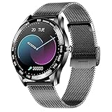 ZGZYL MK28 Herren Smart Watch 360 * 360 Hochauflösende Bildschirm Mit Blutdruck/Blut Sauerstoff Herzfrequenzüberwachung Fitnessuhr Sportuhr,D