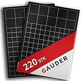 GAUDER 220x Magnetplättchen selbstklebend | Magnetstreifen | Magnetische Plättchen für Fotos, Postkarten & S
