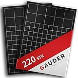 GAUDER 220x Magnetplättchen selbstklebend | Magnetstreifen | Magnetische Plättchen für Fotos, Postkarten & S