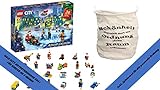 LEGO 60303 City Adventskalender 2021 - Lego Advent Kalender für Jungs & Mädchen - Mini Baukasten, Spielzeug für Kinder ab 5 Jahren mit Spielbrett und 6 Minifiguren Inkl. Gratis Spielesack