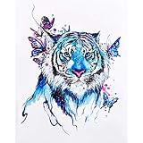 Seacool DIY 5D Diamond Painting voller Bohrer, Diamant Gemälde Art Kits und Bilder, Diamond Painting Set Kinder und Erwachsene, Crystal Strass Stickerei für Haus, Eule Diamant painting35*25cm (Tiger)