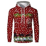 Weihnachten Kapuzenpullover Herren Pullover Kapuzenjacke Sweatshirt Hoodies Jacken T-Shirt Vest Langarm Sportpullover Kapuzenshirt Casual Sweatshirt Hoodies Top Trainingsanzüg